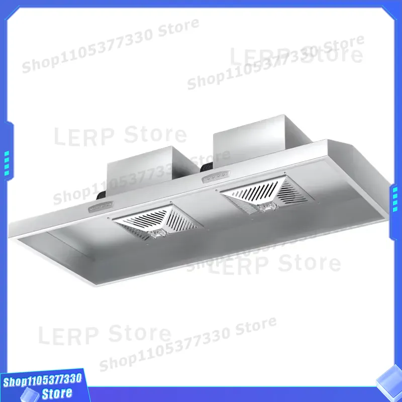 Commercial Kitchen Vent Cleaning - 1800CFMステンレス鋼304ダクトレスレンジフード、デュアルファン、セルフクリーニング、インテリジェントコントロール、業務用厨房換気扇（ホテル用）