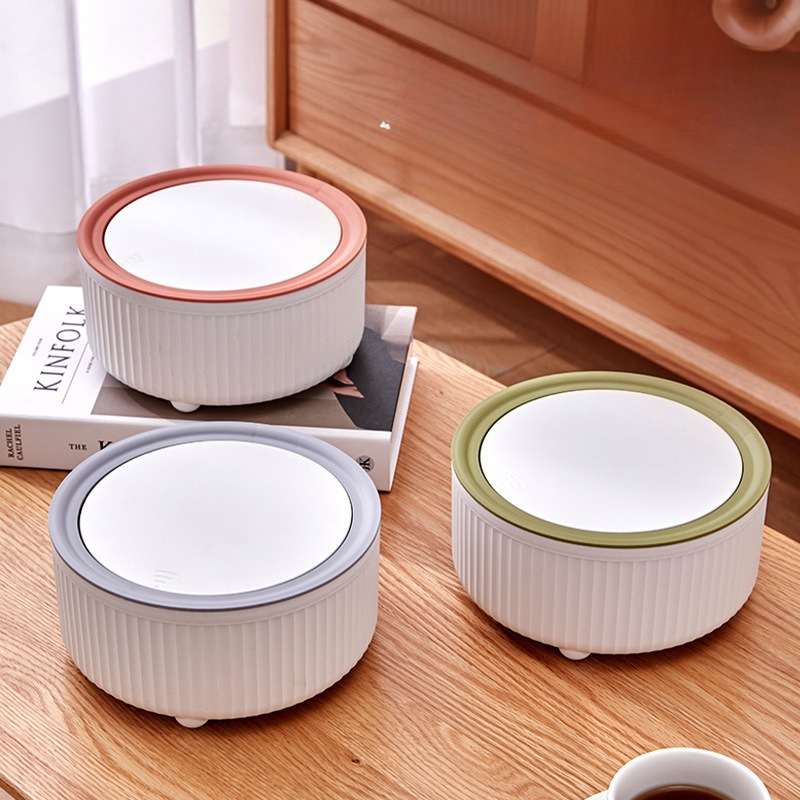Commercial Kitchen Trash Can - 蓋付き丸型ゴミ箱、足付き白いゴミ箱、ペーパーバスケット、寝室、キッチン、バスルーム、オフィス、リビングルーム用のゴミ箱