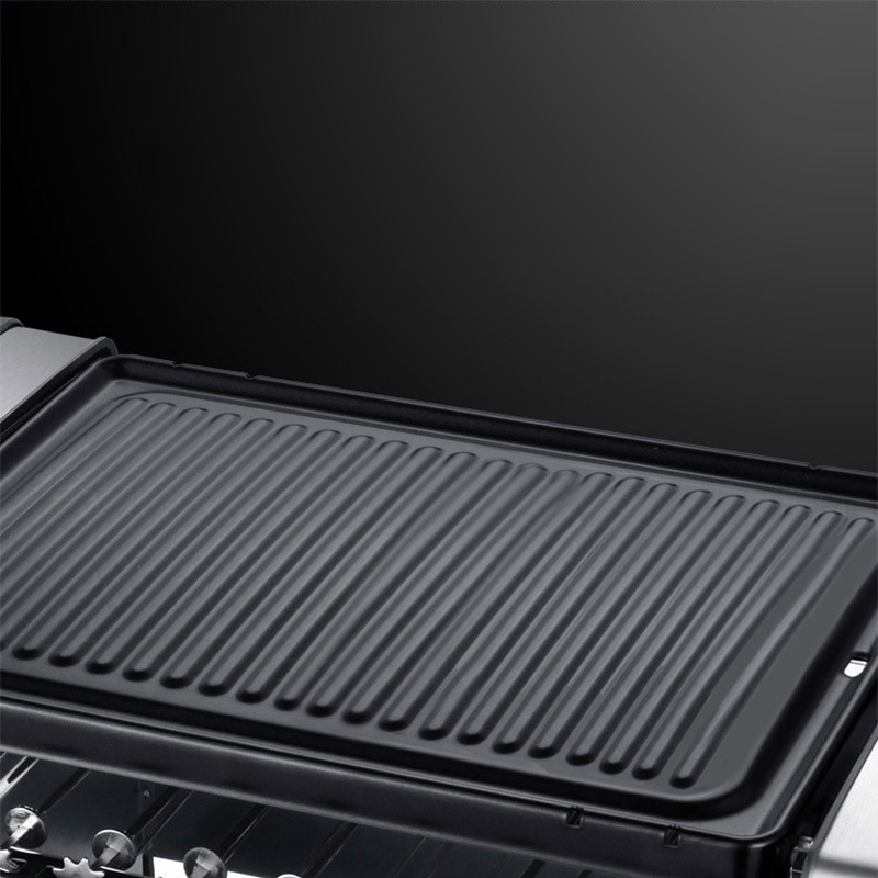 Electric Griddle Flat Top - 家庭用電気グリル串焼き機ノンスティックグリルトレイ無煙鍋多機能電気ホットプレート鉄板焼き韓国B