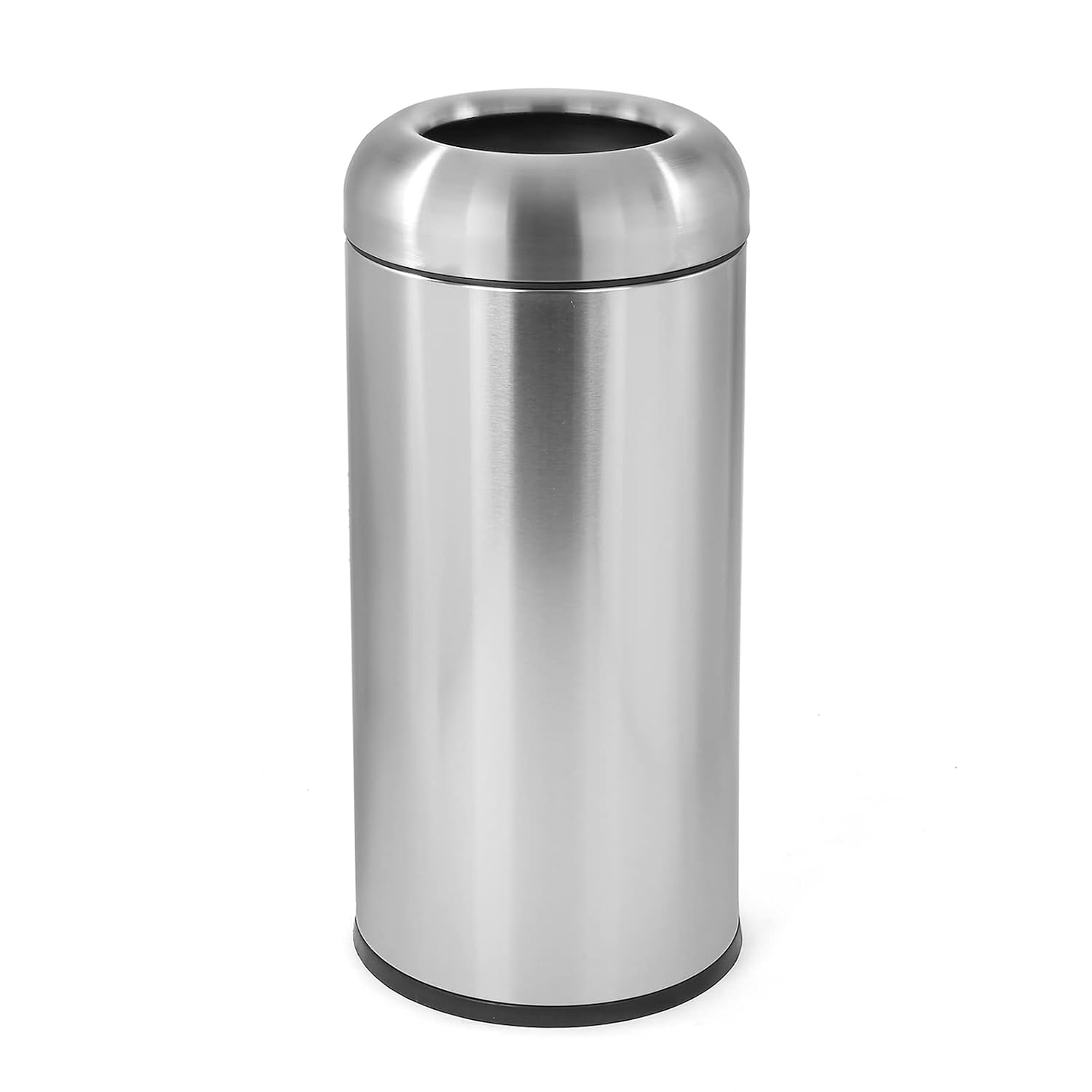 Commercial Kitchen Garbage Can - 大型ステンレス製オープン型ゴミ箱（蓋付き）、キッチン、商業施設、オフィス、公共エリアの廃棄物処理用頑丈な金属製ゴミ箱