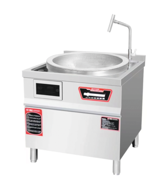 Commercial Kitchen Boiler - 業務用ハイパワー誘導中華鍋 レストラン厨房用 シングルバーナー 大容量フライパン 380V、15kW