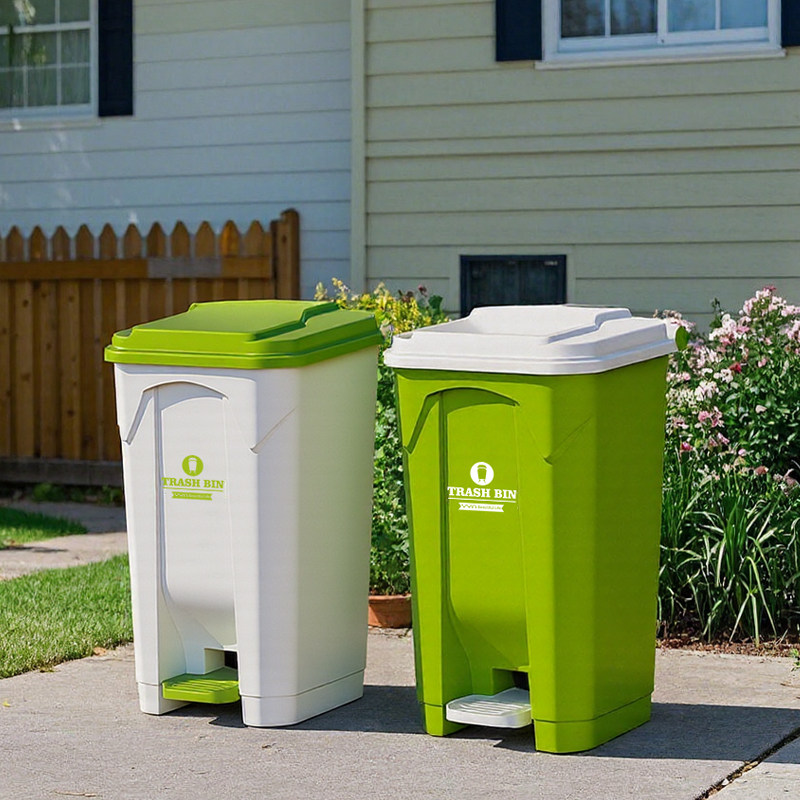 Commercial Kitchen Garbage Can - 大型屋外ステップ式ゴミ箱、業務用頑丈ゴミ箱、2026キッチンペダル式ゴミ箱、別荘用密閉蓋付きゴミバケツ