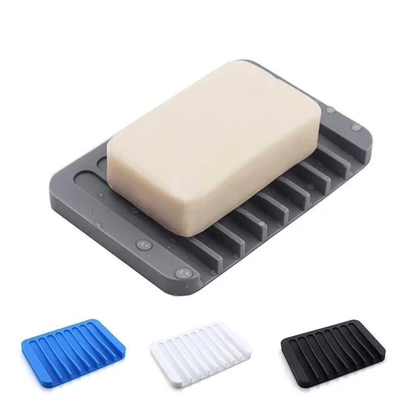 Commercial Kitchen Utensil Organizer - 自己排水石鹸ホルダーシリコーン石鹸皿収納ホルダー石鹸ボックス排水キッチンシンクスポンジトレイバスルームアクセサリー