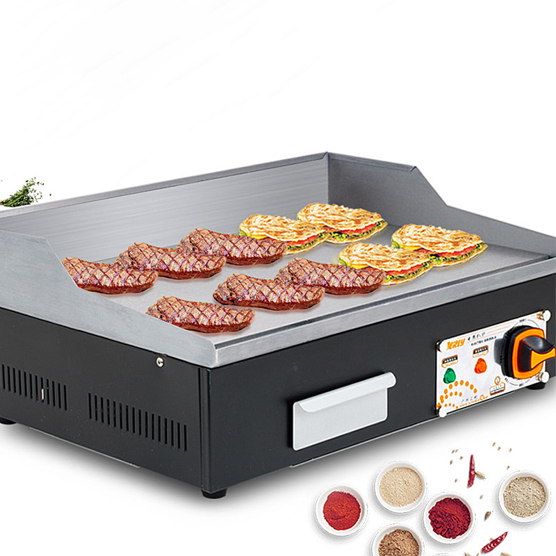 Commercial Kitchen Grill - 業務用鉄板焼きグリル 電気ステンレス製 大型フラットホットプレート レストラン厨房用
