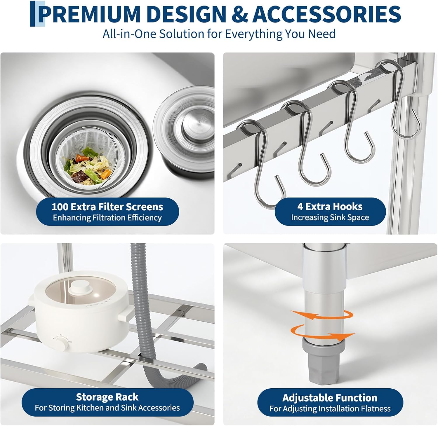 ステンレス製ユーティリティシンク（蛇口付き）、自立式業務用シ - Commercial Kitchen Taps のレビューと価格