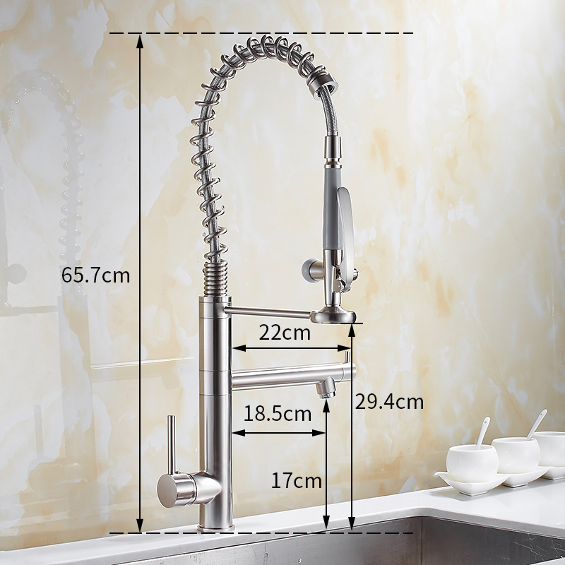 キッチン蛇口 クロムメッキ真鍮製 高さのあるキッチン蛇口 ミ - Commercial Kitchen Taps のレビューと価格