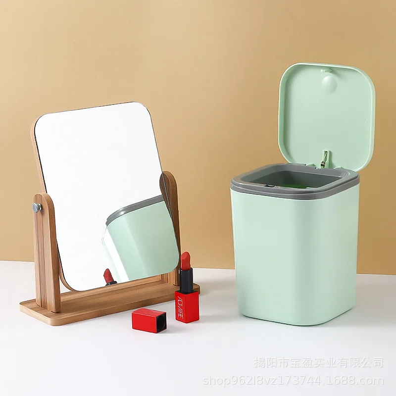プラスチック製プレス式蓋付きゴミ箱、家庭、リビングルーム、オ - Commercial Kitchen Trash Can のレビューと価格
