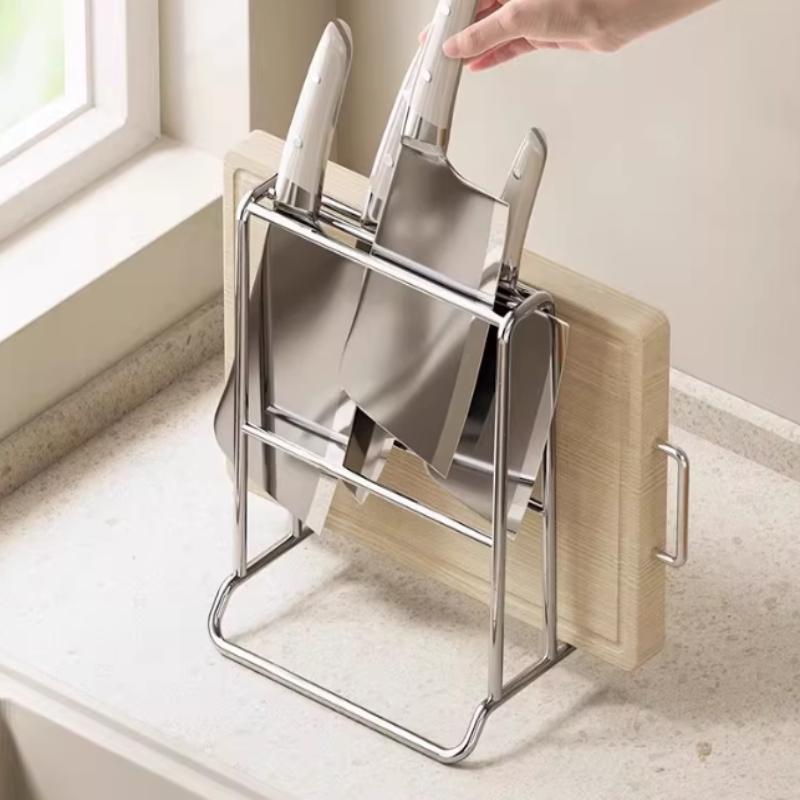 ステンレス製ナイフホルダーとまな板ラック キッチンオーガナイ - Commercial Kitchen Knife Holder のレビューと価格
