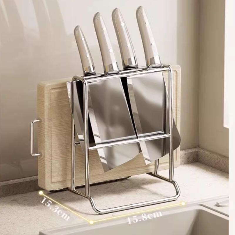 ステンレス製ナイフホルダーとまな板ラック キッチンオーガナイ - Commercial Kitchen Knife Holder のレビューと価格