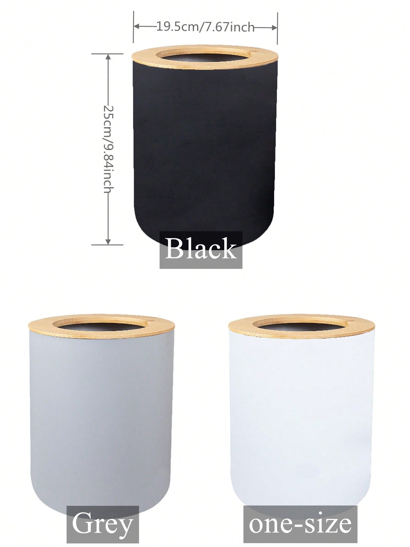 黒色のプラスチック製ゴミ箱、モダンな廃棄物ゴミ箱、キッチン、 - Commercial Kitchen Trash Can のレビューと価格