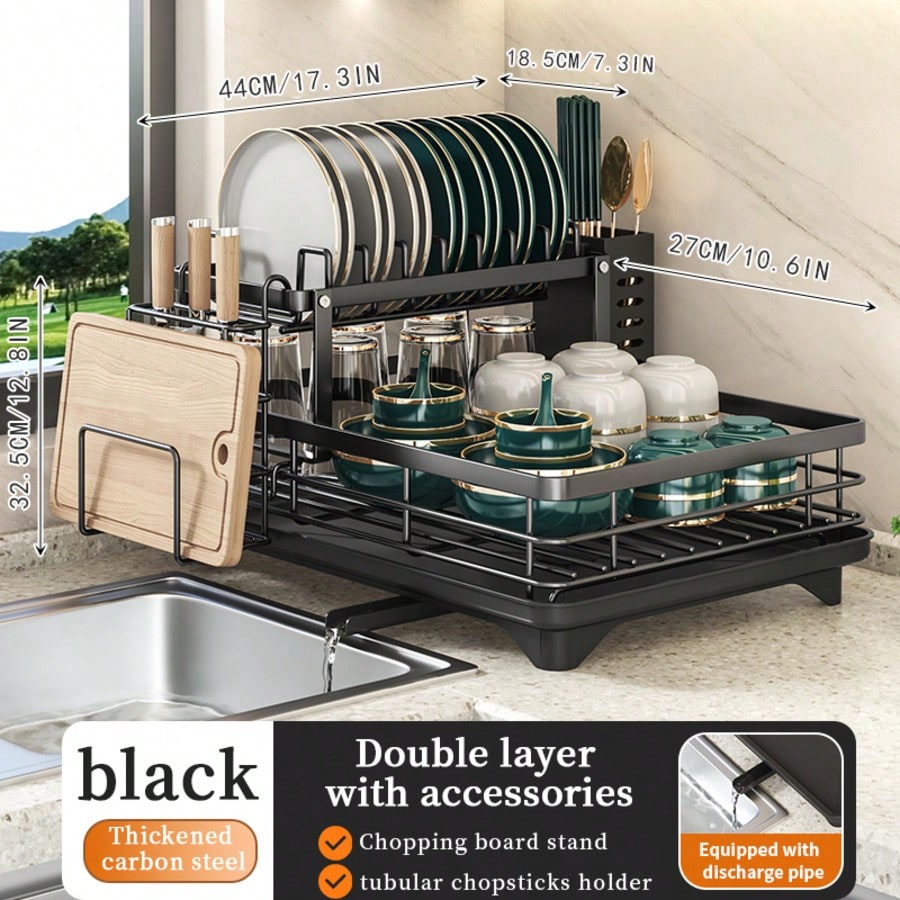この二層構造の大型金属と炭素鋼製のカトラリーラックは、キッチ - Commercial Kitchen Knife Holder のレビューと価格