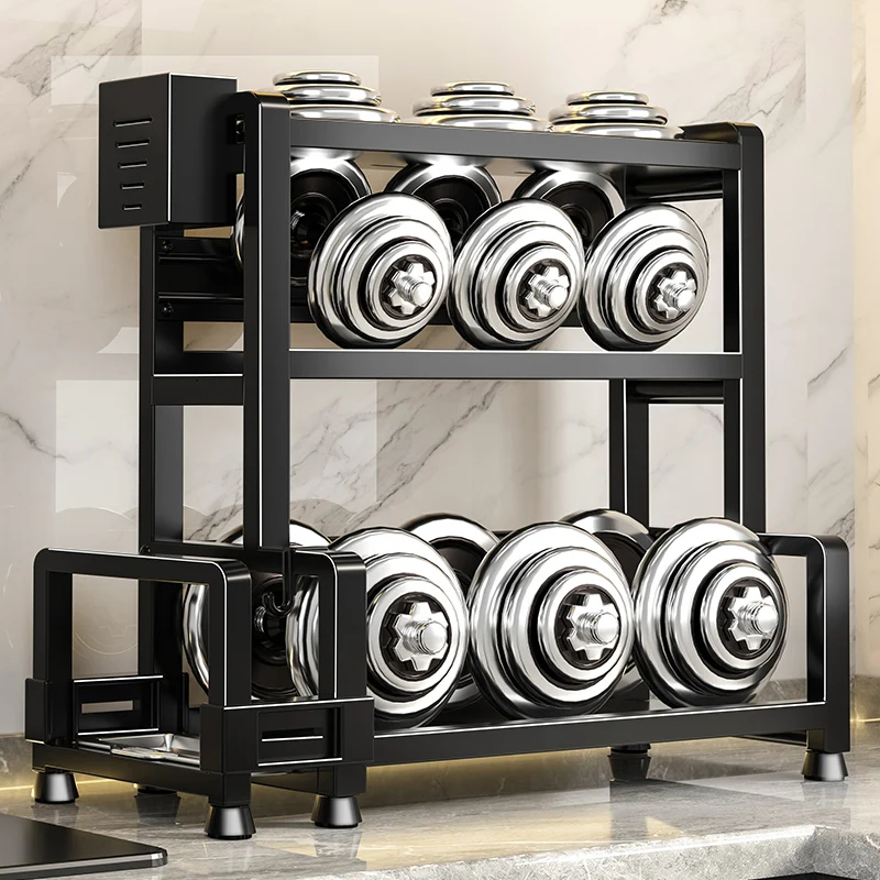 キッチンスパイスラックオーガナイザー、3段調節可能な金属製収 - Commercial Kitchen Knife Holder のレビューと価格