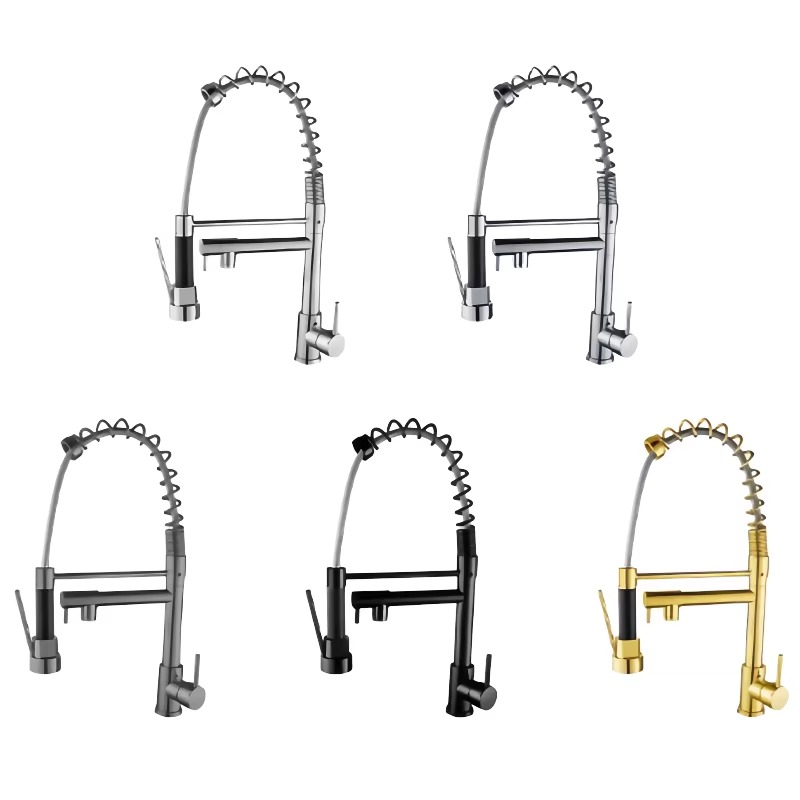 モダンデザイン ステンレス製 3方向スプリング式引き出し型キ - Commercial Kitchen Taps のレビューと価格