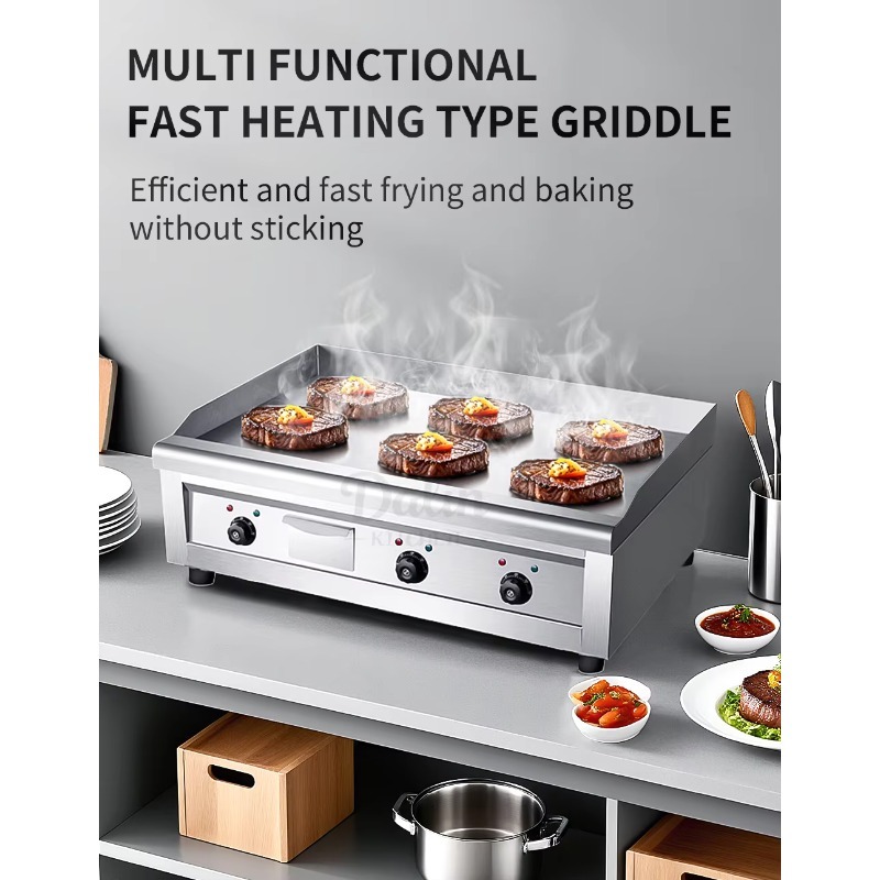 16mm業務用レストラン厨房機器 バーガーグリドルグリル プ - Electric Griddle Flat Top のレビューと価格