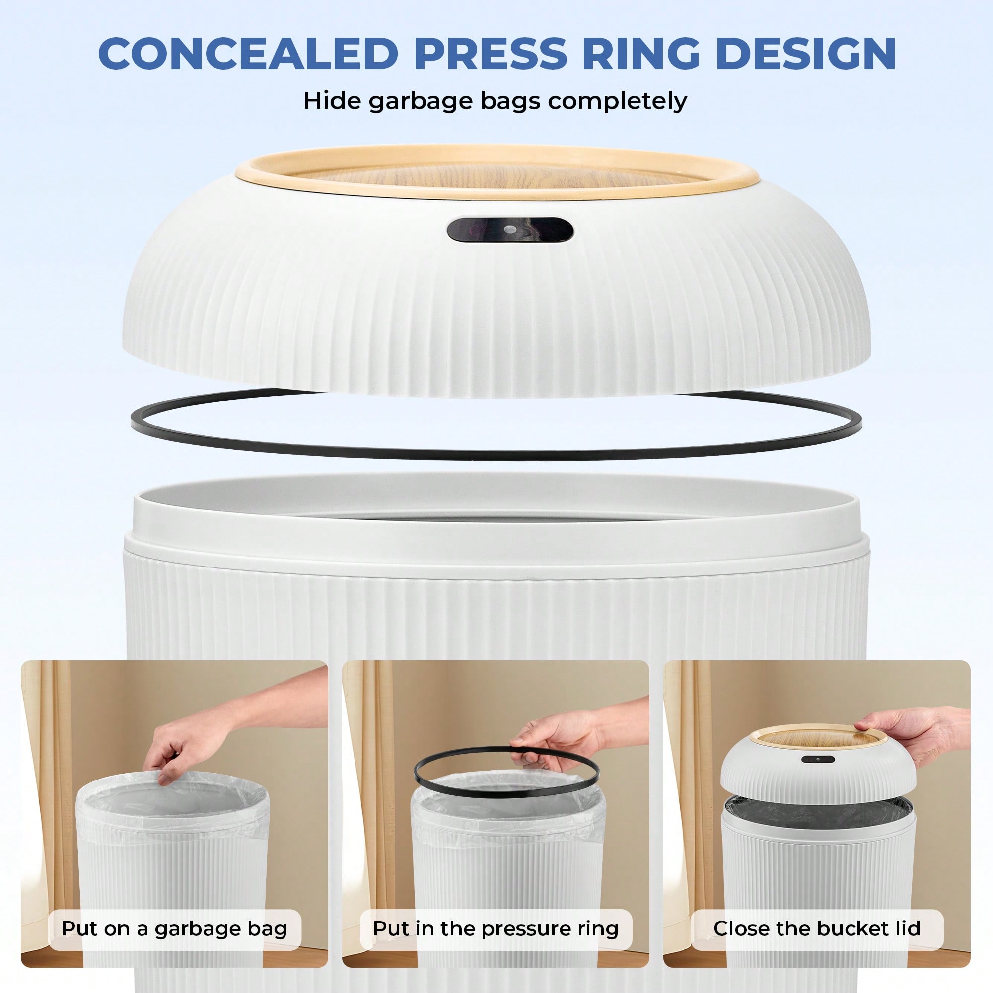 モーションセンサー付き蓋付きゴミ箱、タッチレス自動防水ゴミ箱 - Commercial Kitchen Trash Can のレビューと価格