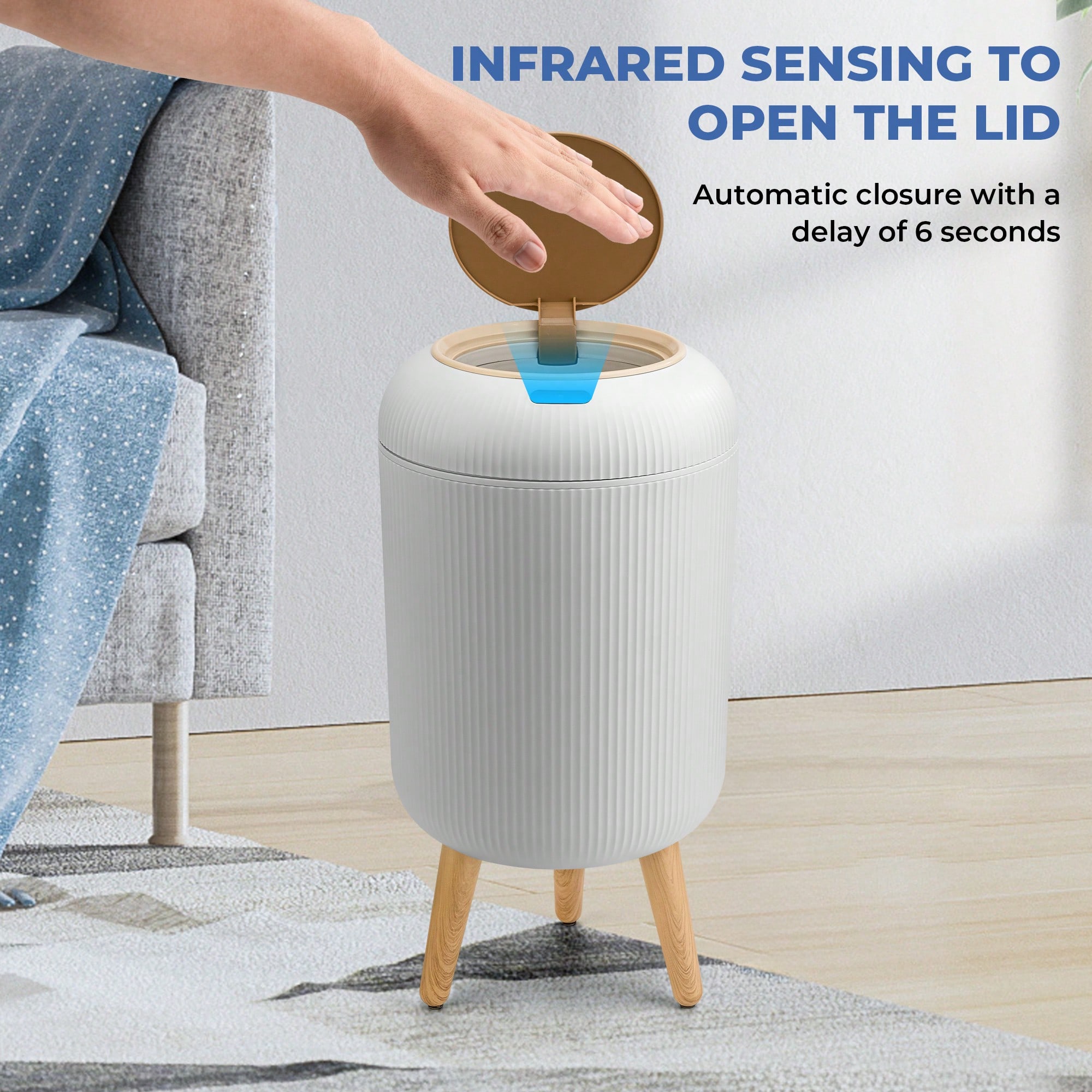 モーションセンサー付き蓋付きゴミ箱、タッチレス自動防水ゴミ箱 - Commercial Kitchen Trash Can のレビューと価格