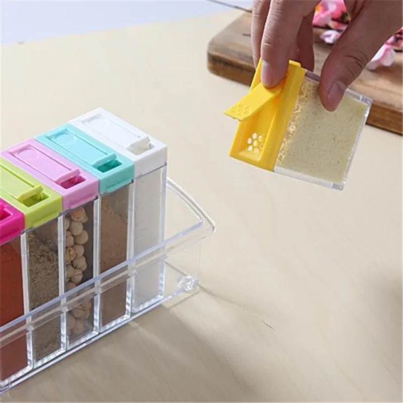透明調味料 6 グリッド調味料ボックス 6 個セットキッチン - Commercial Kitchen Utensil Organizer のレビューと価格