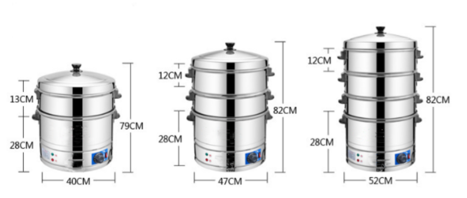 業務用35cm 40cm 47cmステンレス製キッチン蒸し器 - Commercial Kitchen Boiler のレビューと価格