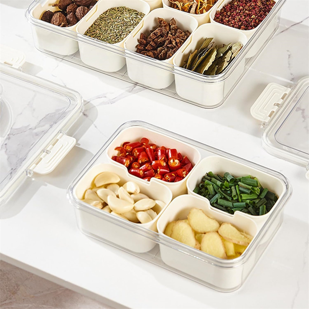 ポータブル食品保存箱、スナック収納ボックス、蓋付き4つのコン - Commercial Kitchen Utensil Organizer のレビューと価格