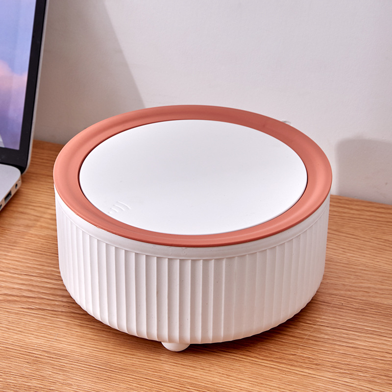 蓋付き丸型ゴミ箱、足付き白いゴミ箱、ペーパーバスケット、寝室 - Commercial Kitchen Trash Can のレビューと価格
