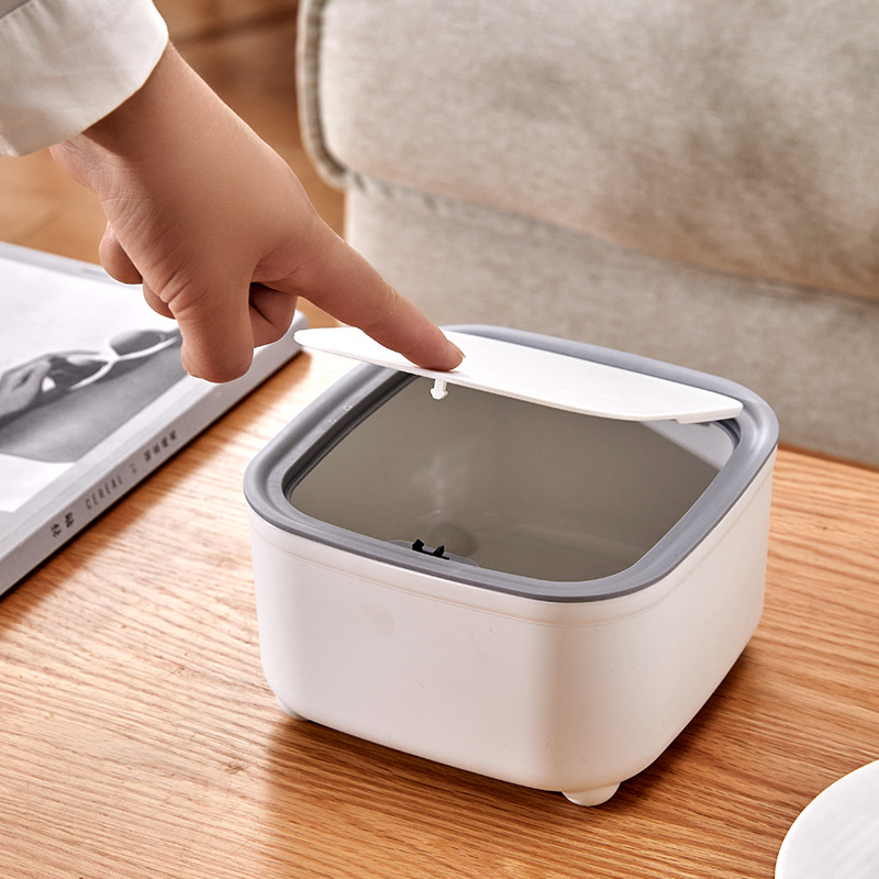 蓋付き丸型ゴミ箱、足付き白いゴミ箱、ペーパーバスケット、寝室 - Commercial Kitchen Trash Can のレビューと価格