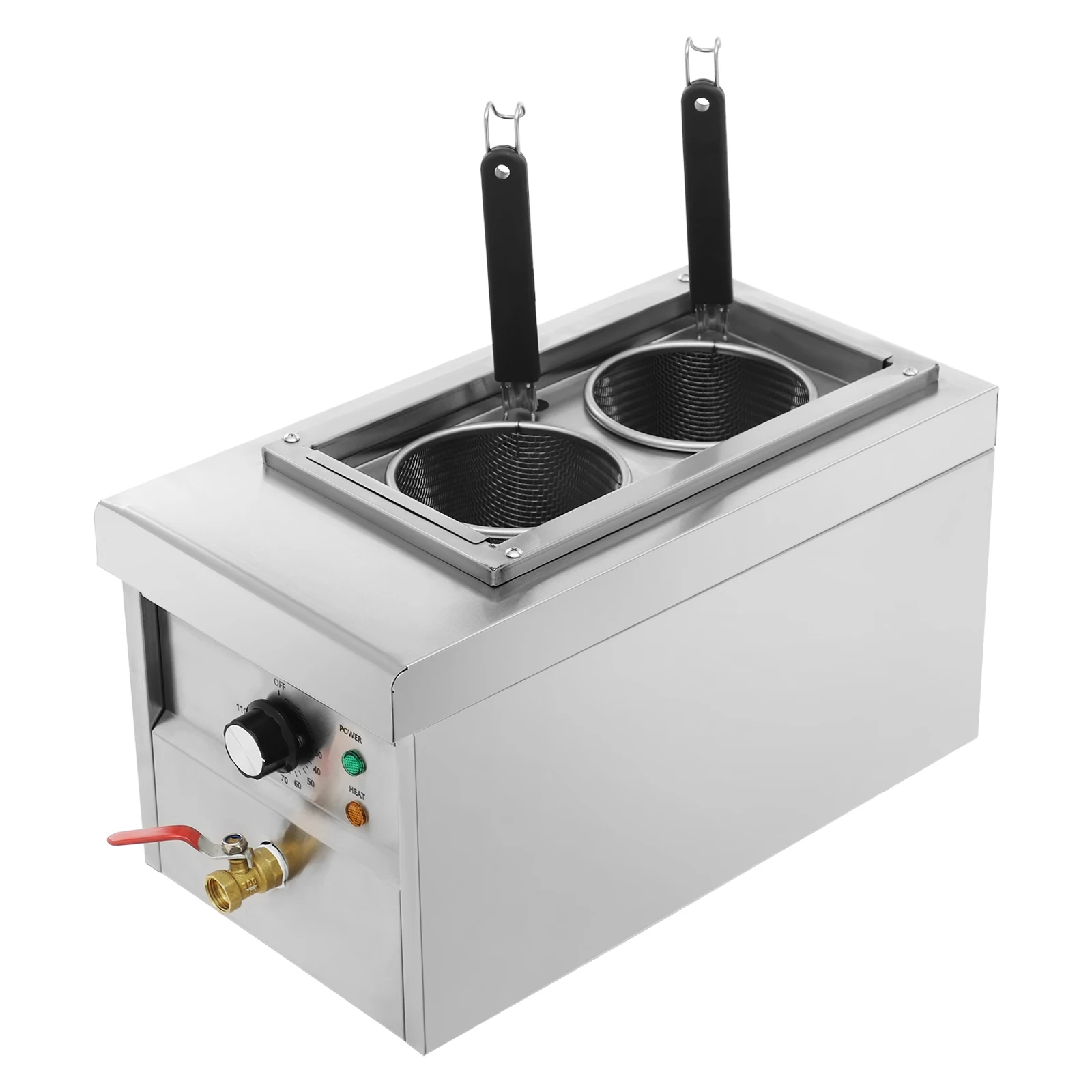 業務用2槽式電気麺調理器 2.38ガロン パスタボイラー フ - Commercial Kitchen Boiler のレビューと価格