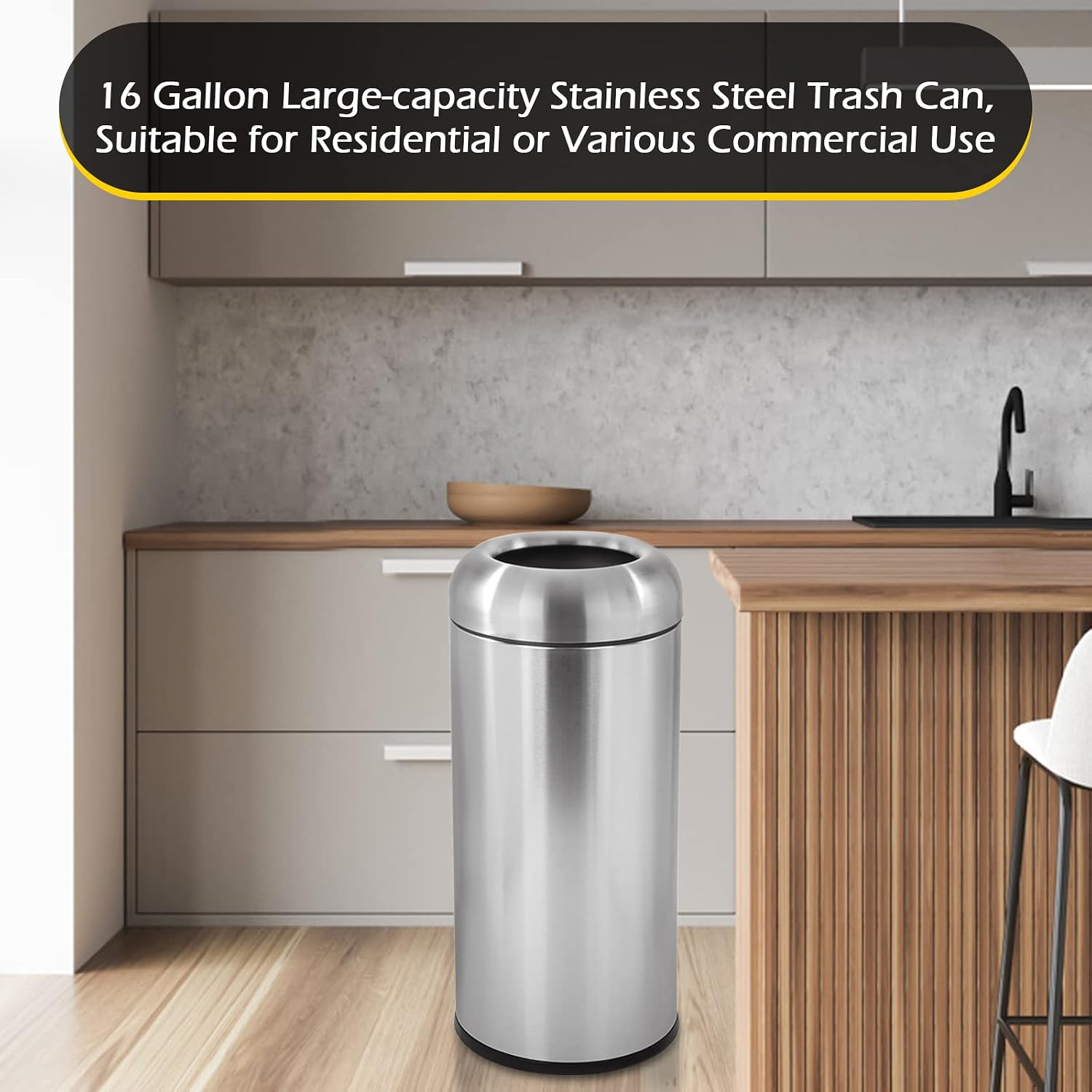 大型ステンレス製オープン型ゴミ箱（蓋付き）、キッチン、商業施 - Commercial Kitchen Garbage Can のレビューと価格