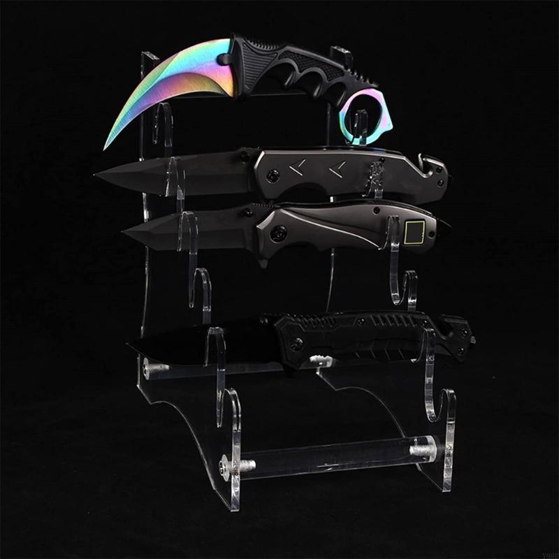 透明なナイフディスプレイスタンドアクリルカトラリーブロックナ - Commercial Kitchen Knife Holder のレビューと価格