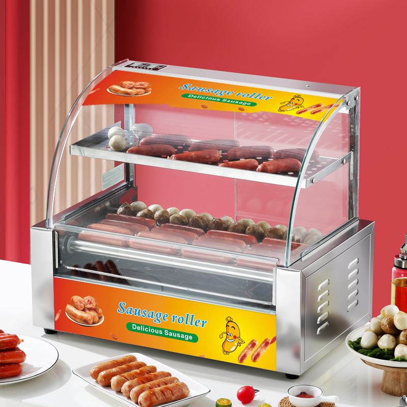 業務用電気ステンレス製ホットドッグ＆ソーセージグリルマシン7 - Commercial Kitchen Grill のレビューと価格