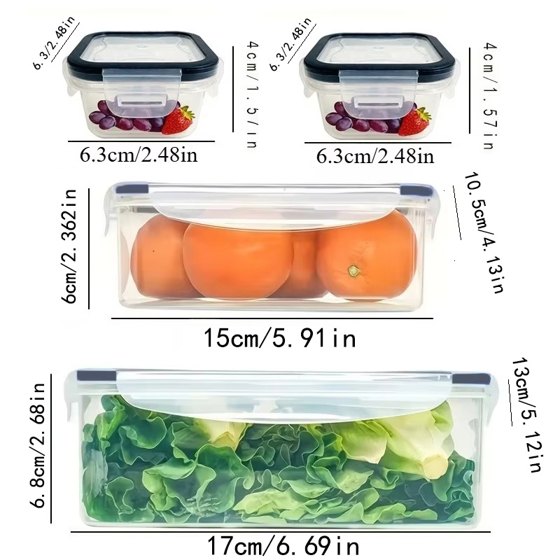 8個セットには、4つの容器と4つの蓋が含まれています。気密食 - Commercial Kitchen Utensil Organizer のレビューと価格