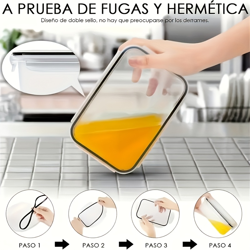 8個セットには、4つの容器と4つの蓋が含まれています。気密食 - Commercial Kitchen Utensil Organizer のレビューと価格