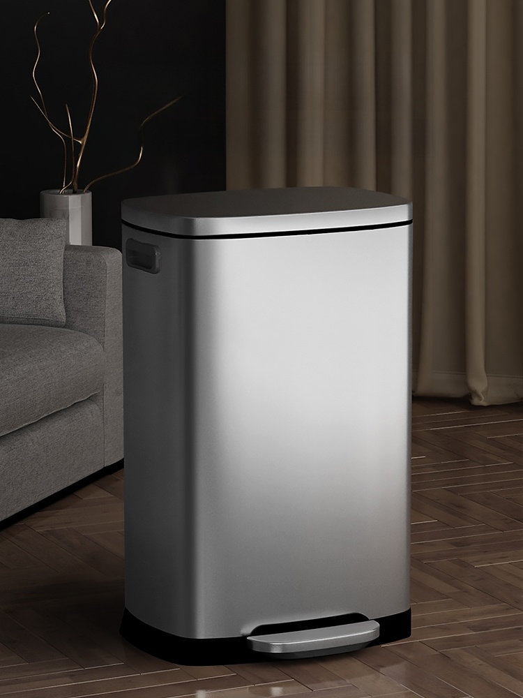 大型ステンレス製ゴミ箱 ペダル式 キッチン オフィス ホテル - Commercial Kitchen Garbage Can のレビューと価格