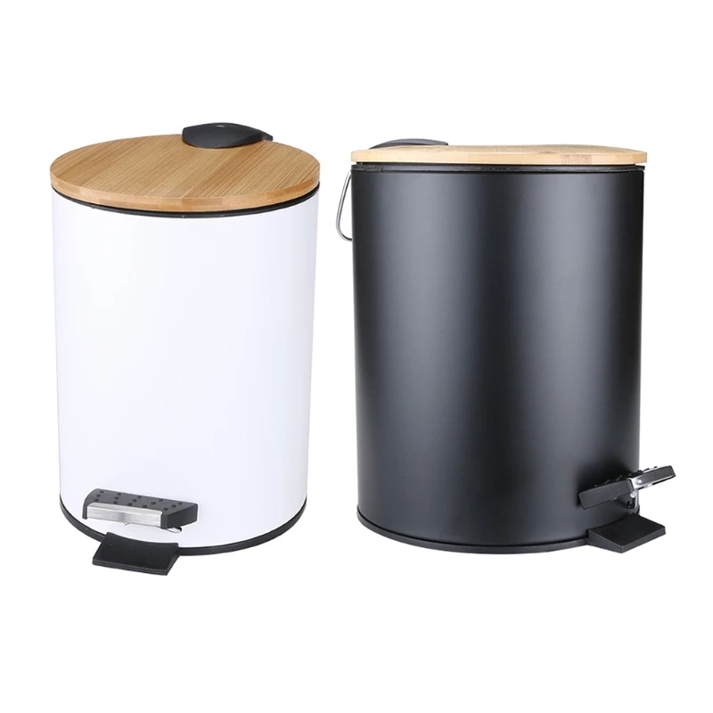 3/5L 木製フリップステップゴミ箱ゴミ箱廃棄物容器オーガナ - Commercial Kitchen Trash Can のレビューと価格