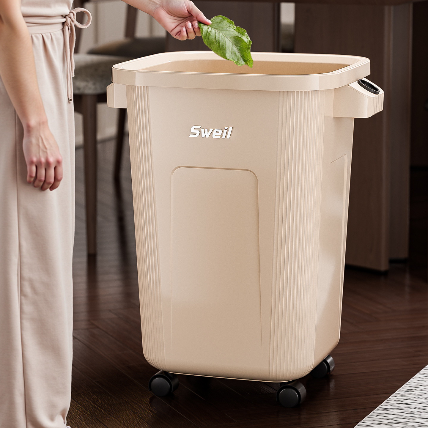 大型キャスター付きゴミ箱、業務用厨房廃棄物用ゴミ箱、レストラ - Commercial Kitchen Garbage Can のレビューと価格