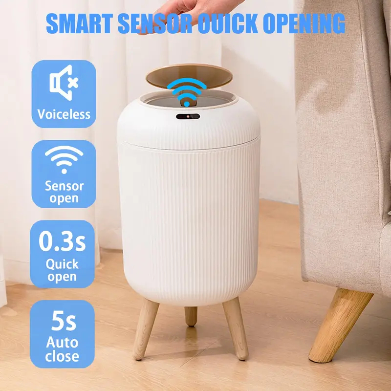 モーションセンサー付き自動開閉式ゴミ箱、小型プラスチック製ス - Commercial Kitchen Trash Can のレビューと価格