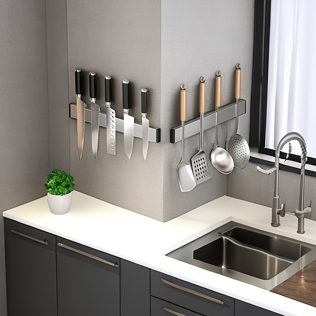 1Pc 磁気ナイフホルダー壁用磁気ナイフストリップ強力なマグ - Commercial Kitchen Knife Holder のレビューと価格