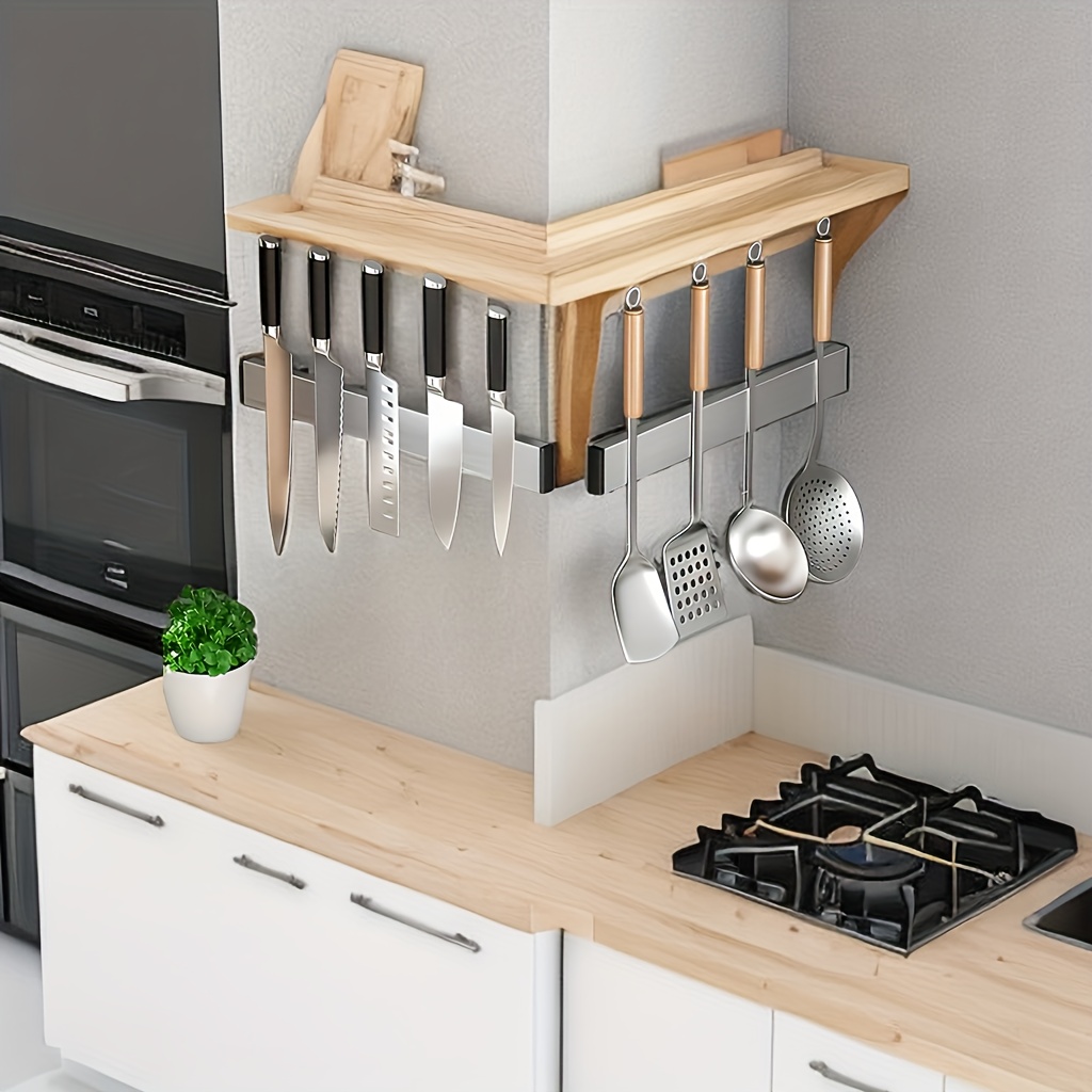 1Pc 磁気ナイフホルダー壁用磁気ナイフストリップ強力なマグ - Commercial Kitchen Knife Holder のレビューと価格