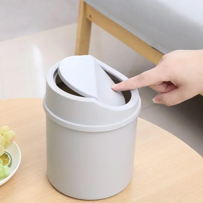 ミニデスクトップゴミ箱（蓋付き）ゴミ箱オーガナイザー寝室オフ - Commercial Kitchen Trash Can のレビューと価格