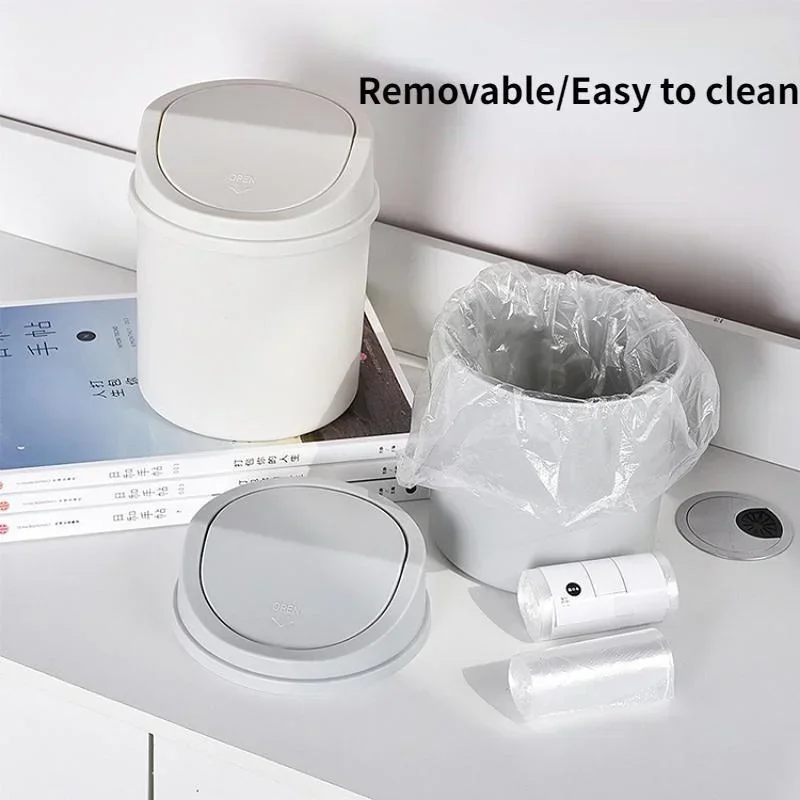 ミニデスクトップゴミ箱（蓋付き）ゴミ箱オーガナイザー寝室オフ - Commercial Kitchen Trash Can のレビューと価格