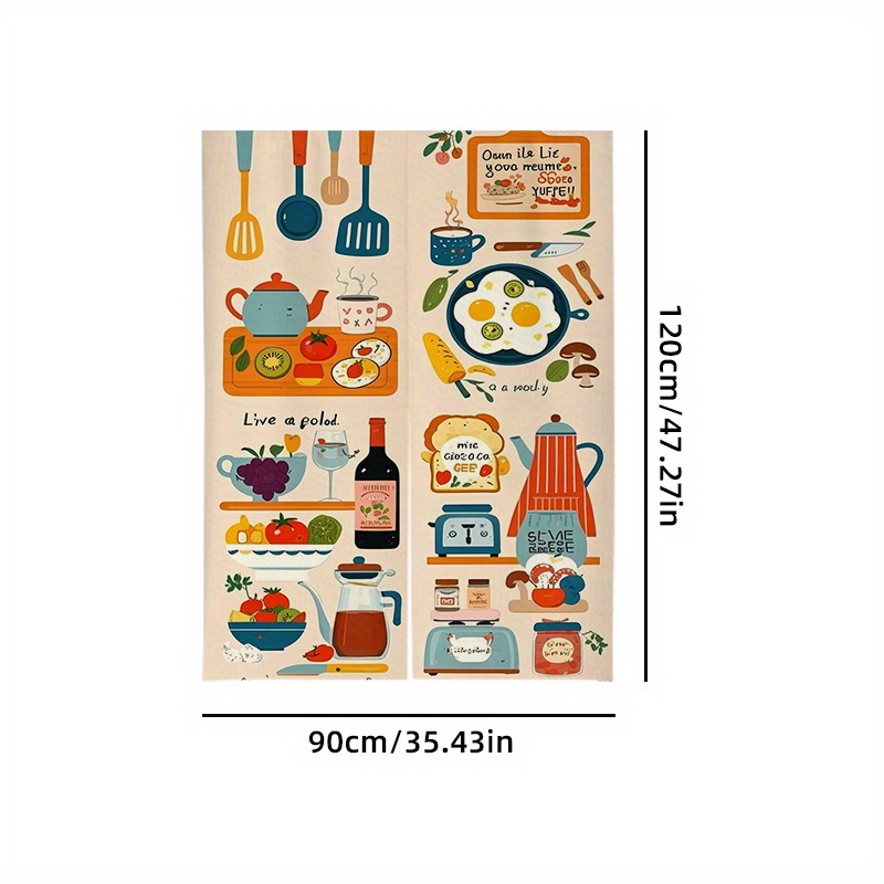VIKAMA 調理器具と食品柄キッチンテーマドアカーテンキッ - Commercial Kitchen Canopy のレビューと価格