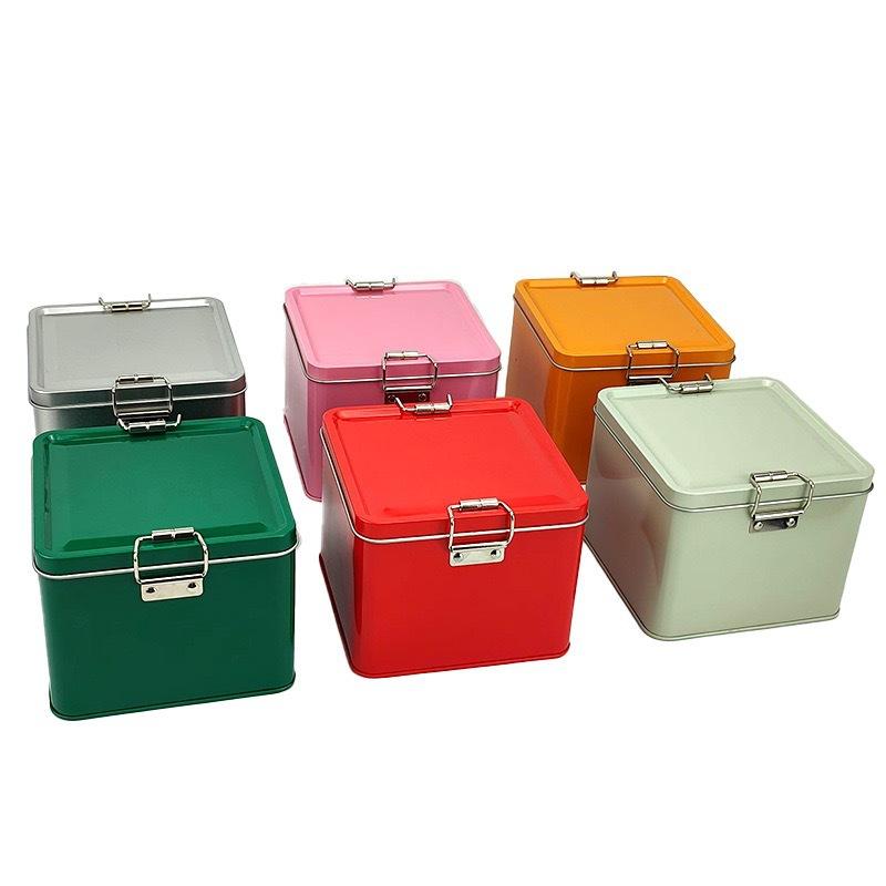 正方形ブリキ製クッキー缶蓋付き防塵家庭用キッチンデスクトップ - Commercial Kitchen Utensil Organizer のレビューと価格