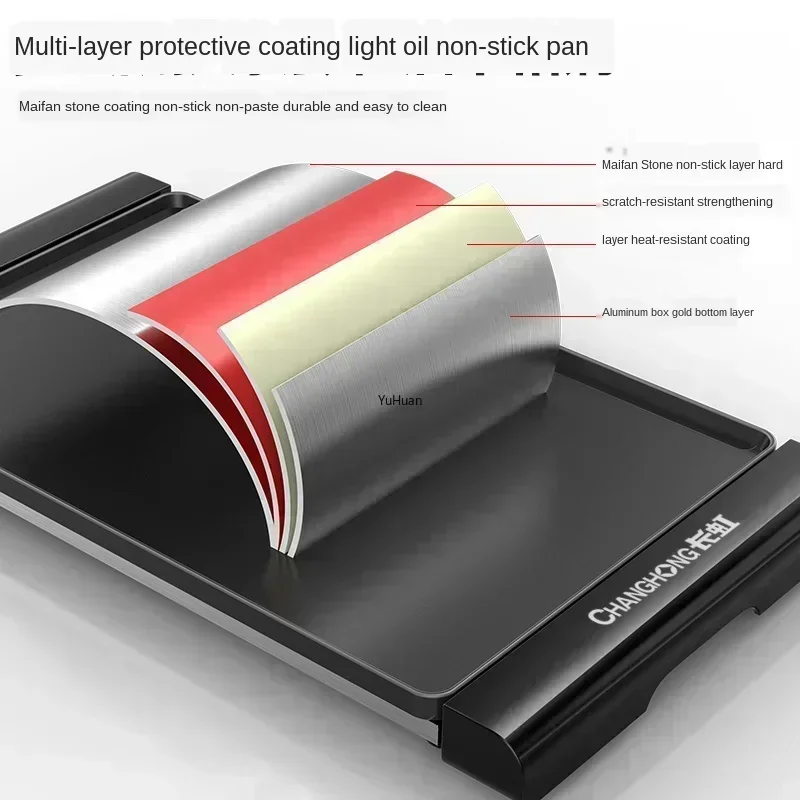 家庭用グリル 無煙大型電気グリルパン、焦げ付き防止表面、安心 - Electric Griddle Flat Top のレビューと価格