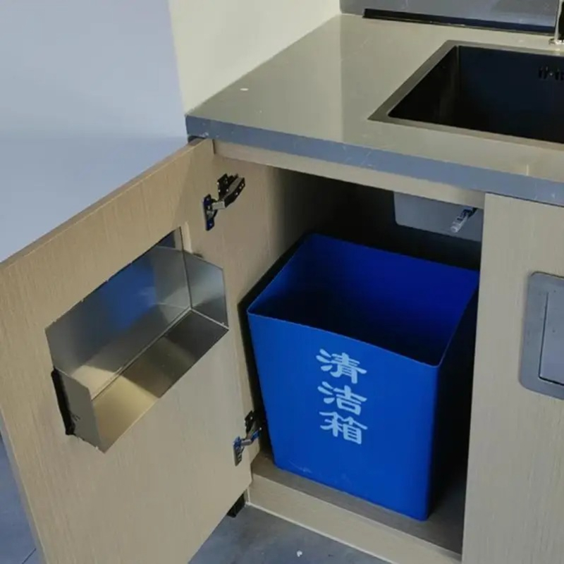 304ステンレス鋼製サイドオープンゴミ箱 蓋付き埋め込み式キ - Commercial Kitchen Garbage Can のレビューと価格