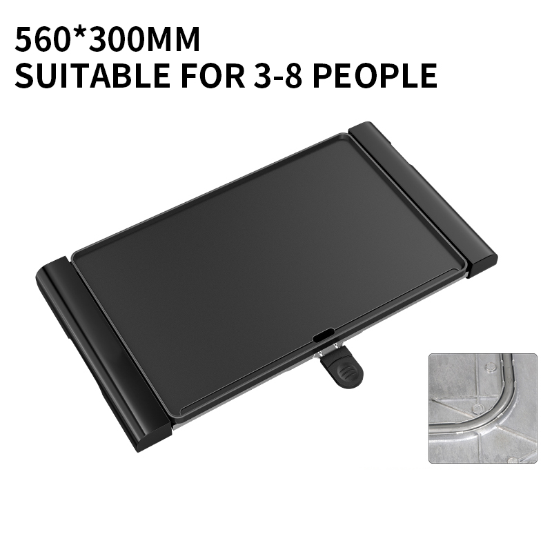 大型電気グリルバーベキュー家庭用無煙電気グリルパンノンスティ - Electric Griddle Flat Top のレビューと価格