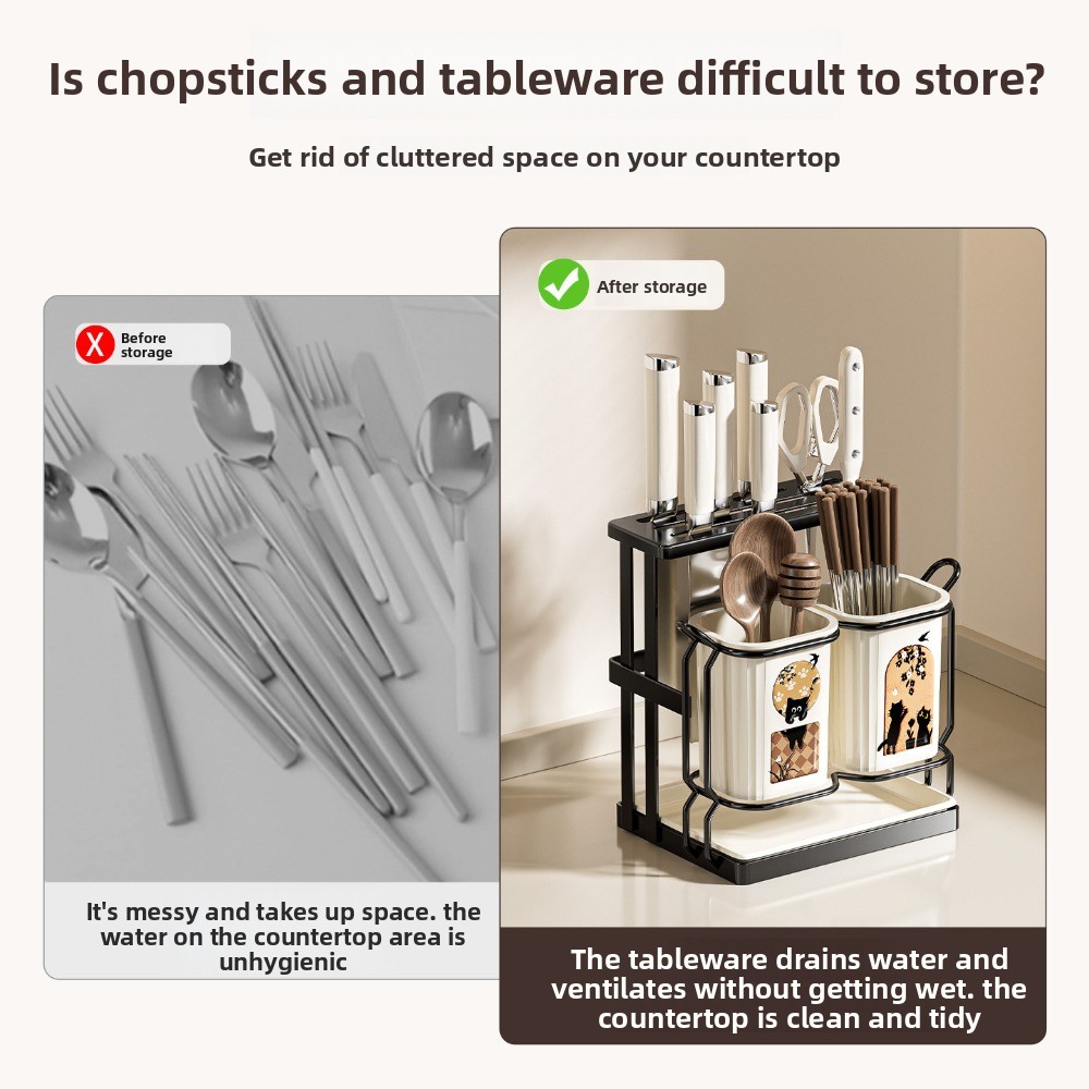 キッチンナイフ収納ラック カウンター上 水切り 非穴あけ一体 - Commercial Kitchen Knife Holder のレビューと価格