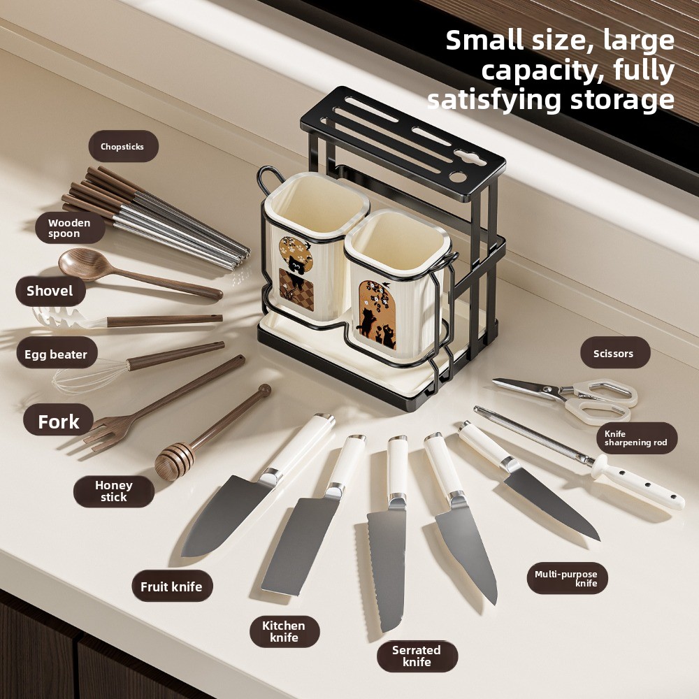 キッチンナイフ収納ラック カウンター上 水切り 非穴あけ一体 - Commercial Kitchen Knife Holder のレビューと価格