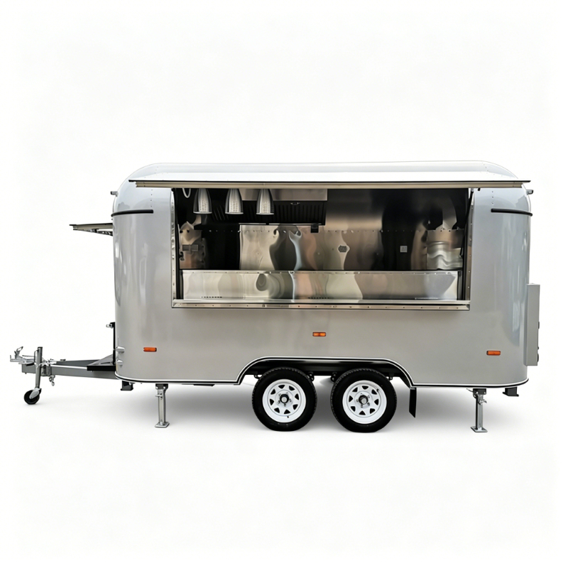 ステンレス製フードトレーラー移動式キッチンカート、耐久性のあ - Commercial Kitchen Layouts のレビューと価格