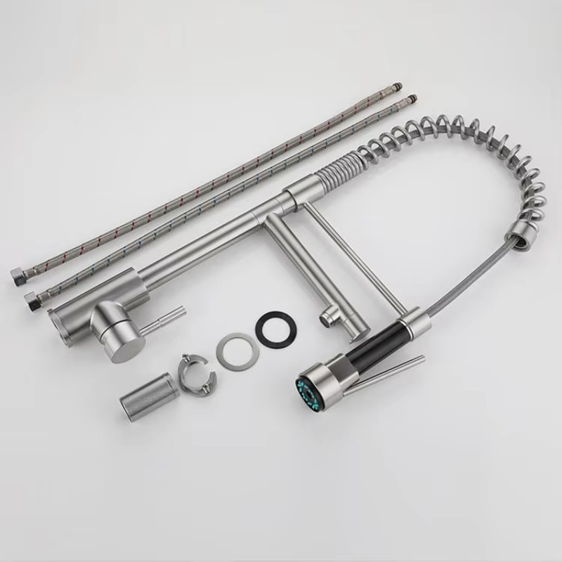 モダンデザイン3ウェイ引き出し式キッチン水栓業務用ステンレス - Commercial Kitchen Taps のレビューと価格