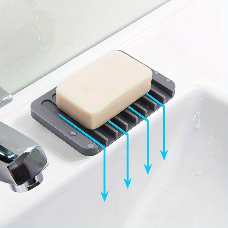 新しい1個入りシリコン製水切り石鹸置き、穴あけ不要、滑り止め - Commercial Kitchen Utensil Organizer のレビューと価格