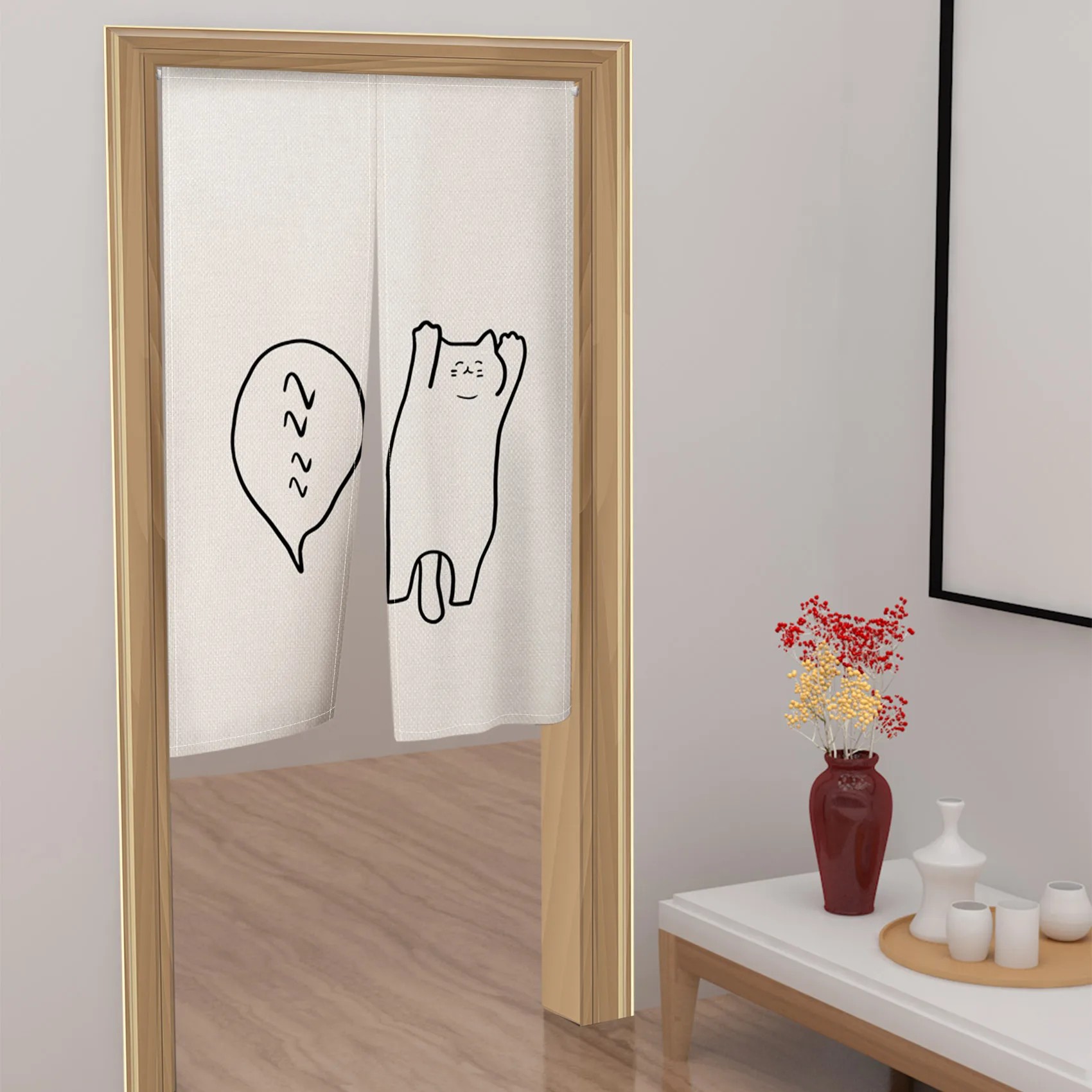 和風ドアカーテン、漫画猫仕切り、キッチン、リビングルーム、玄 - Commercial Kitchen Canopy のレビューと価格